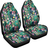 Watercolor Blooming Cactus Print Universal Fit Car Seat Covers 102422