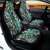 Watercolor Blooming Cactus Print Universal Fit Car Seat Covers 102422