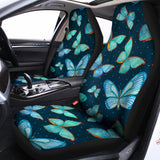 Watercolor Blue Butterfly Pattern Print Universal Fit Car Seat Covers 102422