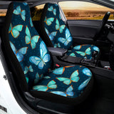 Watercolor Blue Butterfly Pattern Print Universal Fit Car Seat Covers 102422