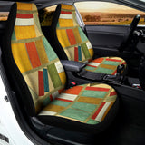 Watercolor Bookshelf Pattern Print Universal Fit Car Seat Covers 102422