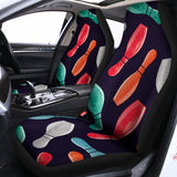 Watercolor Bowling Pins Pattern Print Universal Fit Car Seat Covers 102422