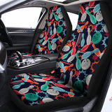 Watercolor Bowling Theme Pattern Print Universal Fit Car Seat Covers 102422