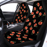 Watercolor Carnation Pattern Print Universal Fit Car Seat Covers 102422