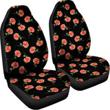 Watercolor Carnation Pattern Print Universal Fit Car Seat Covers 102422