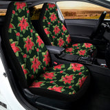 Watercolor Christmas Poinsettia Print Universal Fit Car Seat Covers 102422