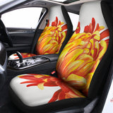 Watercolor Chrysanthemum Print Universal Fit Car Seat Covers 102422
