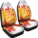 Watercolor Chrysanthemum Print Universal Fit Car Seat Covers 102422
