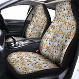 Watercolor Corgi Pattern Print Universal Fit Car Seat Covers 102422