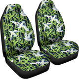 Watercolor Crane Bird Pattern Print Universal Fit Car Seat Covers 102422