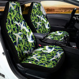 Watercolor Crane Bird Pattern Print Universal Fit Car Seat Covers 102422
