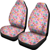 Watercolor Cupcake Pattern Print Universal Fit Car Seat Covers 102422
