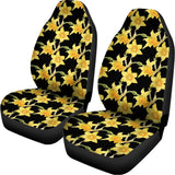 Watercolor Daffodil Flower Pattern Print Universal Fit Car Seat Covers 102422