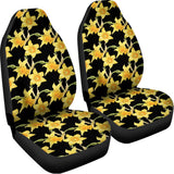 Watercolor Daffodil Flower Pattern Print Universal Fit Car Seat Covers 102422
