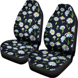 Watercolor Daisy Floral Pattern Print Universal Fit Car Seat Covers 102422