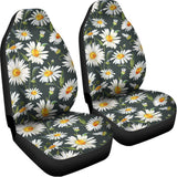 Watercolor Daisy Flower Pattern Print Universal Fit Car Seat Covers 102422