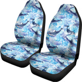 Watercolor Dolphin In The Sea Print Universal Fit Car Seat Covers 102422