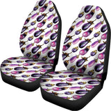 Watercolor Eggplant Pattern Print Universal Fit Car Seat Covers 102422