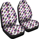 Watercolor Eggplant Pattern Print Universal Fit Car Seat Covers 102422