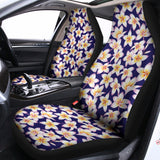 Watercolor Frangipani Flower Print Universal Fit Car Seat Covers 102422