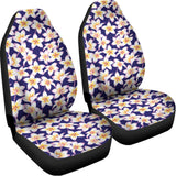 Watercolor Frangipani Flower Print Universal Fit Car Seat Covers 102422