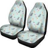 Watercolor French Bulldog Pattern Print Universal Fit Car Seat Covers 102422