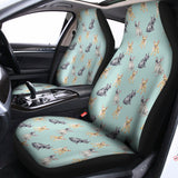 Watercolor French Bulldog Pattern Print Universal Fit Car Seat Covers 102422