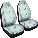Watercolor French Bulldog Pattern Print Universal Fit Car Seat Covers 102422