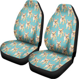 Watercolor French Bulldog Puppy Print Universal Fit Car Seat Covers 102422