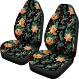 Watercolor Gingerbread Pattern Print Universal Fit Car Seat Covers 102422