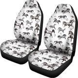 Watercolor Horse Pattern Print Universal Fit Car Seat Covers 102422
