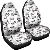Watercolor Horse Pattern Print Universal Fit Car Seat Covers 102422