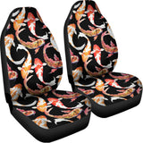 Watercolor Koi Carp Fish Pattern Print Universal Fit Car Seat Covers 102422
