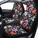 Watercolor Lily Flowers Pattern Print Universal Fit Car Seat Covers 102422