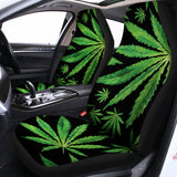 Watercolor Marijuana Leaf Pattern Print Universal Fit Car Seat Covers 102422