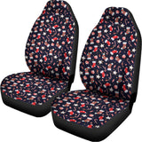 Watercolor Merry Christmas Pattern Print Universal Fit Car Seat Covers 102422