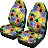 Watercolor Monster Pattern Print Universal Fit Car Seat Covers 102422