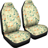 Watercolor Music Notes Pattern Print Universal Fit Car Seat Covers 102422