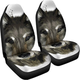 Watercolor Painting Wolf Print Universal Fit Car Seat Covers 102422