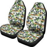 Watercolor Panda Bear Pattern Print Universal Fit Car Seat Covers 102422
