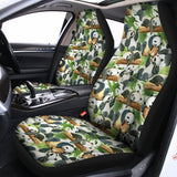 Watercolor Panda Bear Pattern Print Universal Fit Car Seat Covers 102422