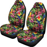 Watercolor Parrot Pattern Print Universal Fit Car Seat Covers 102422