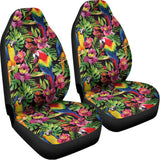 Watercolor Parrot Pattern Print Universal Fit Car Seat Covers 102422