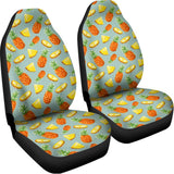 Watercolor Pineapple Pattern Print Universal Fit Car Seat Covers 102422