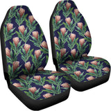 Watercolor Protea Pattern Print Universal Fit Car Seat Covers 102422
