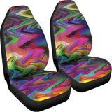 Watercolor Psychedelic Print Universal Fit Car Seat Covers 102422