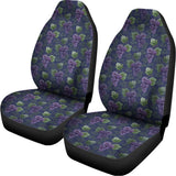 Watercolor Purple Grapes Pattern Print Universal Fit Car Seat Covers 102422