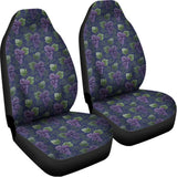 Watercolor Purple Grapes Pattern Print Universal Fit Car Seat Covers 102422