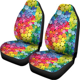 Watercolor Rainbow Pattern Print Universal Fit Car Seat Covers 102422