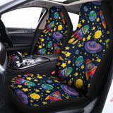 Watercolor Rocket Pattern Print Universal Fit Car Seat Covers 102422